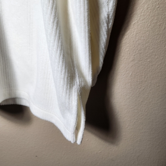 Crossroads Vintage Cream Heavy Fleece Button Front Shirt Jacket Shacket-Size XL - Picture 5 of 6